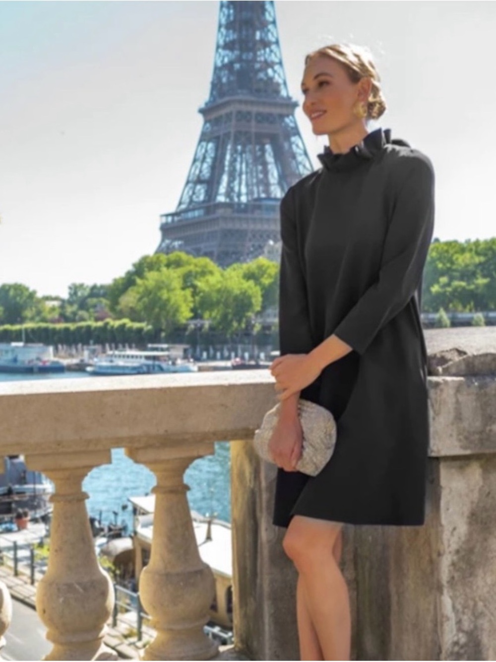 NWT Tuckernuck Black Daphne Dress XXL Bow Back Shift Dress
